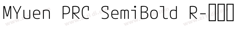 MYuen PRC SemiBold R字体转换